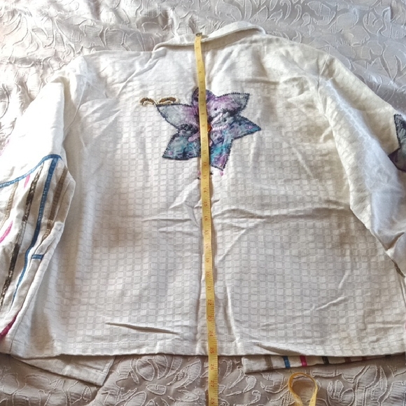 Alex Kim Vintage Floral Embroidered Women's Jacket - Picture 5 of 6